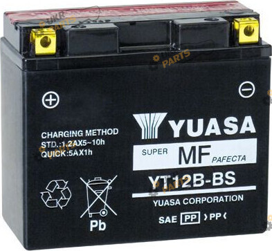Мотоциклетный аккумулятор Yuasa МОТО MF VRLA Battery 10.5 Ач (YT12B-BS)