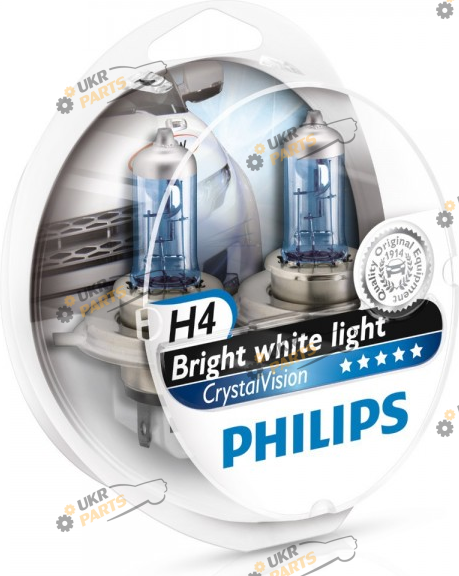 Галогеновая лампа Philips H4 60/55W 12V P43t CristalVision+2xW5W H4 2 шт (12342CVSP)