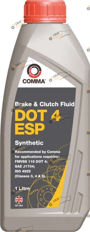Тормозная жидкость Comma DOT 4 ESP 1 л (BF4ESP1L)