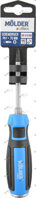 Отвертка ударная MOLDER PH1x75mm 1 шт (MT33101)