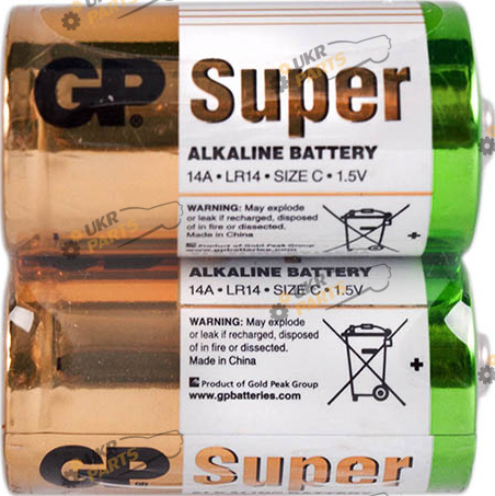 Щелочная батарейка GP SUPER ALKALINE 1.5V C 2 шт. (4891199006463)