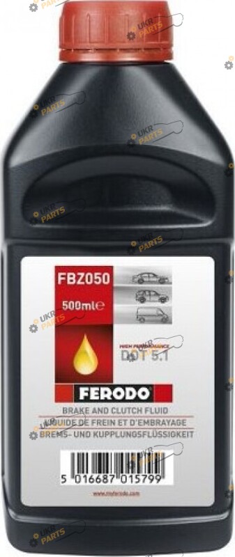 Тормозная жидкость Ferodo DOT 5.1 BRAKE & CLUTCH FLUID 0.5 л (FBZ 050)
