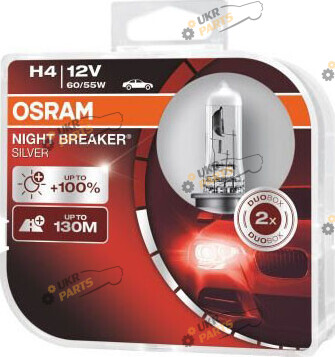 Галогеновая лампа Osram NIGHT BREAKER® SILVER H4 2 шт (4052899992351)