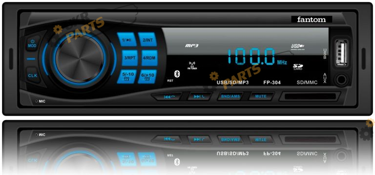 Бездисковая автомагнитола Fantom FP-304 Black/Blue (FP-304 Black/Blue)