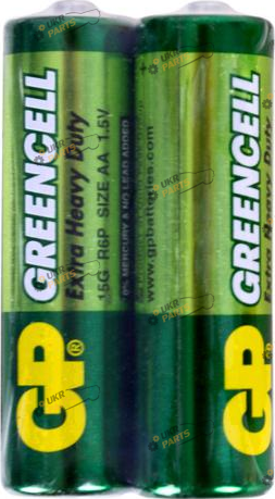 Солевая батарейка GP GREENCELL 1.5V AA 2 шт. (4891199006425)