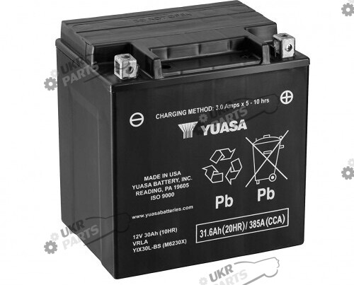 Мотоциклетный аккумулятор Yuasa МОТО High Performance MF VRLA Battery 31.6 Ач (YIX30L-BS)