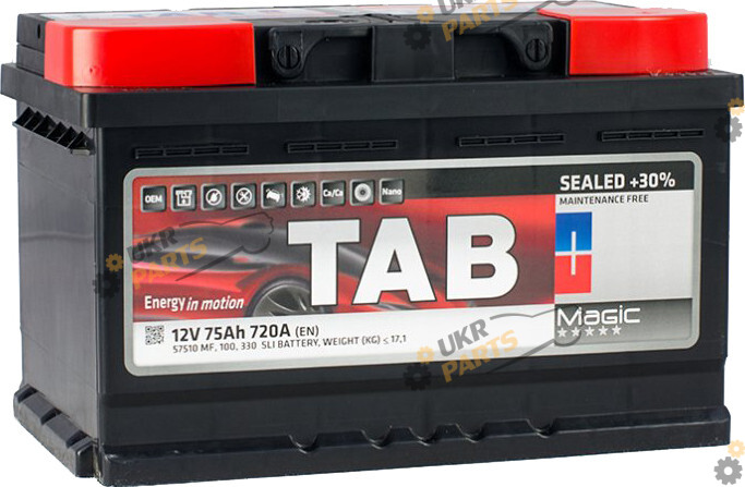 Автомобильный аккумулятор TAB Magic (0) Euro 75 Ач (189072)