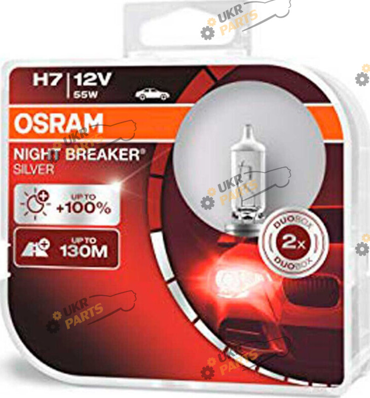 Галогеновая лампа Osram NIGHT BREAKER® SILVER H7 2 шт (4052899992733)