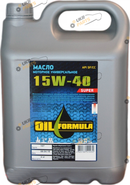 Моторное масло OIL Formula 15W-40 4 л