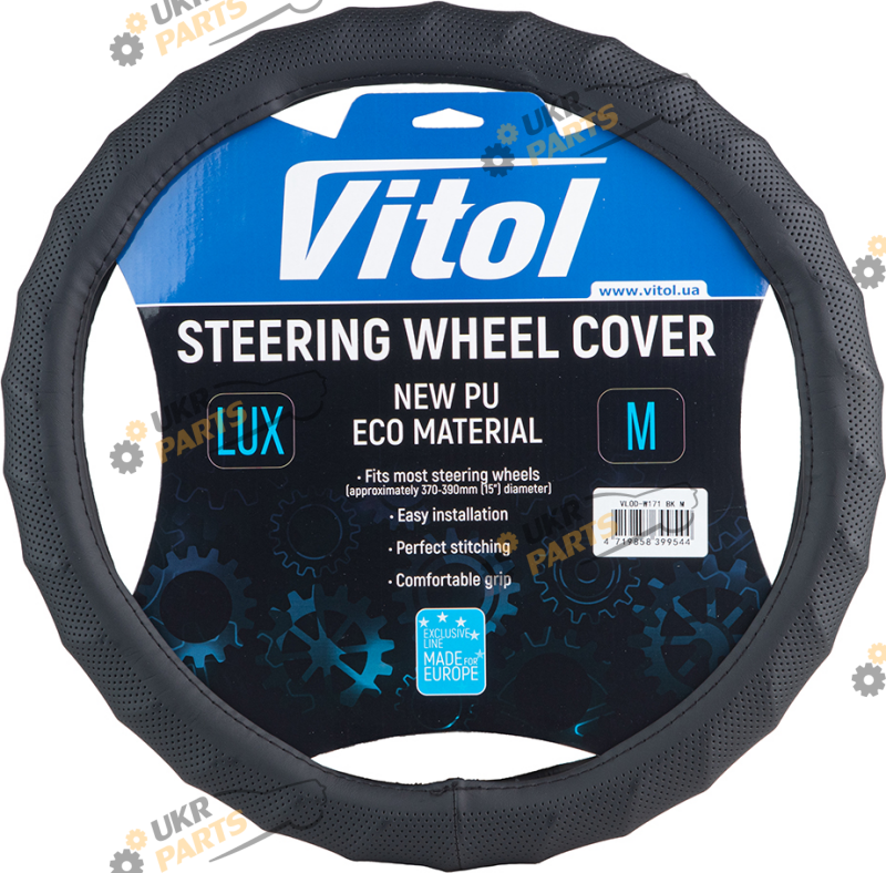 Чехол на руль Vitol M (37-39 см) черный (VLOD-W171 Bk M)