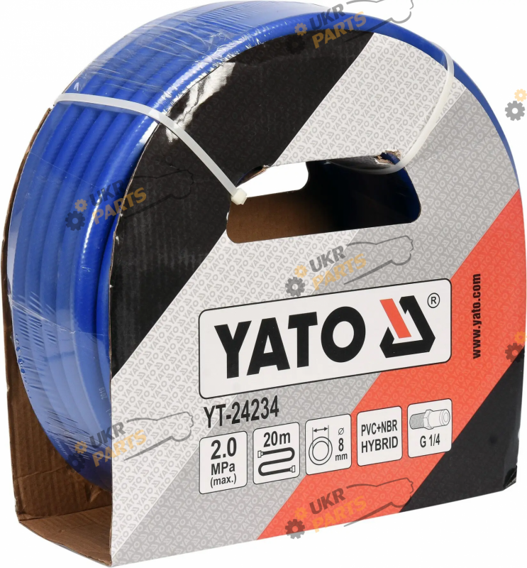 Пневматический шланг Yato Гибридный, Ø8.0 мм, Ø=1/4