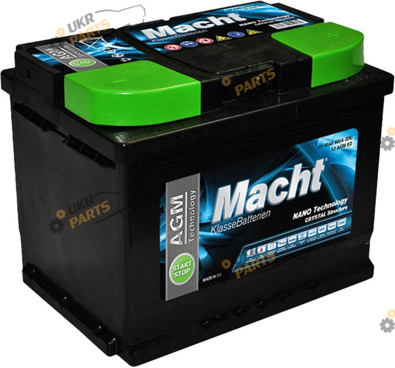 Автомобильный аккумулятор Macht AGM Start Stop 60 Ач (25943)