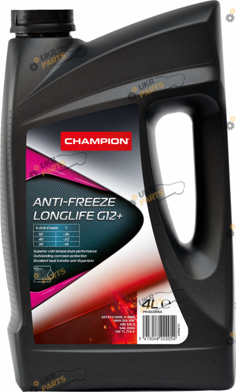 Концентрат антифриза Champion ANTI-FREEZE LONGLIFE G12+ розовый 4 л (8222054)