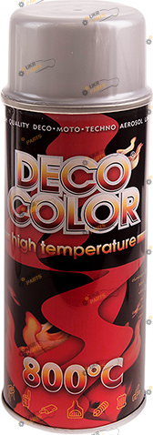 Аэрозольная краска Deco Color термостойкость 800*С серебристая 400 мл (111022/720293 (12))