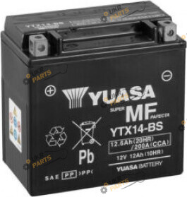 Мотоциклетный аккумулятор Yuasa Мотоциклетный МОТО MF VRLA Battery YTX14-BS(сухозаряжений) (YTX14-BS)