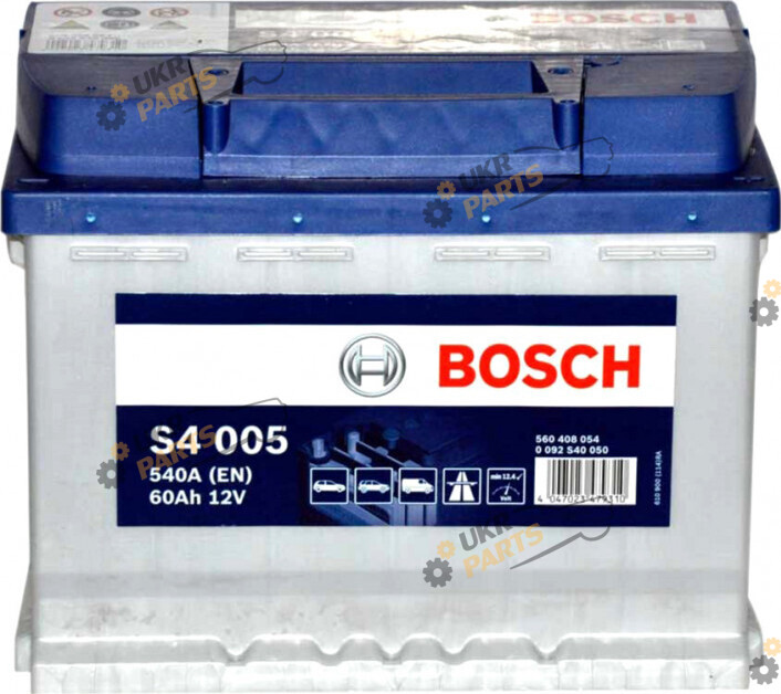 Автомобильный аккумулятор Bosch 6СТ-60 (S4005) (-/+) Euro 540 А 60 Ач (0092S30027)