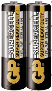 Солевая батарейка GP SUPERCELL 1.5V 15PL-S2 AA 2 шт. (4891199030956)
