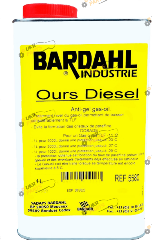 Антигель для дизеля Bardahl OURS DIESEL (до -28) 1 л (5580)