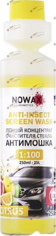 Жидкость омывателя концентрат летняя NOWAX Anti Insekt Screen Citrus 0.25 л (NX25025)